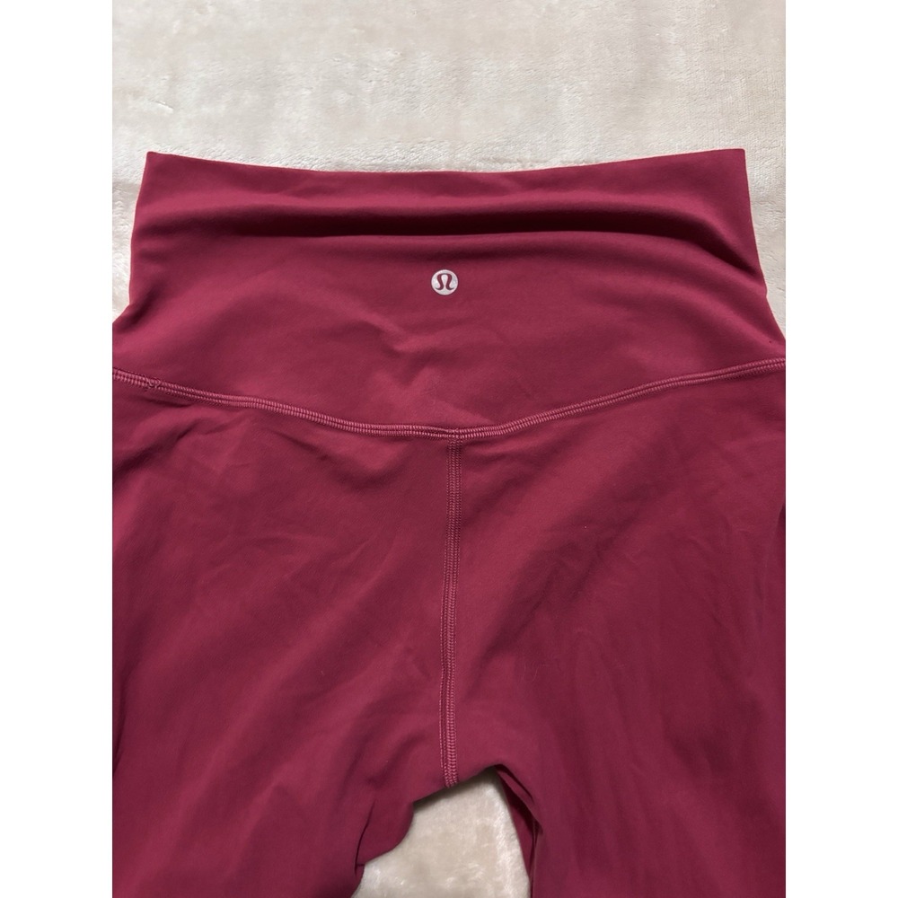 Lululemon Align Crop High-Rise Leggings Burgundy/Dark Red Size 6 Athleisure